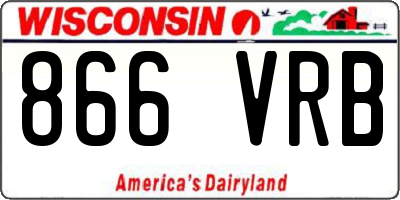 WI license plate 866VRB