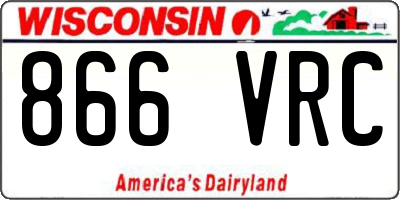 WI license plate 866VRC