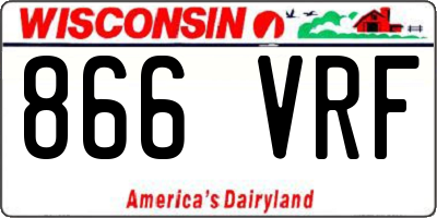 WI license plate 866VRF
