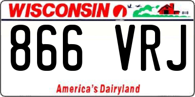 WI license plate 866VRJ