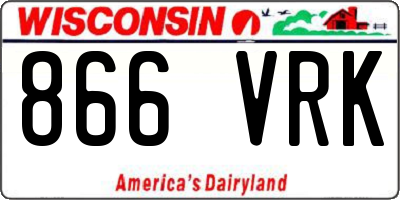 WI license plate 866VRK