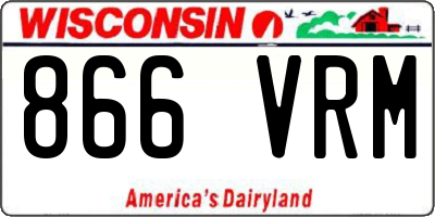 WI license plate 866VRM