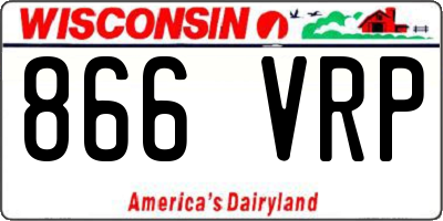 WI license plate 866VRP