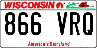 WI license plate 866VRQ