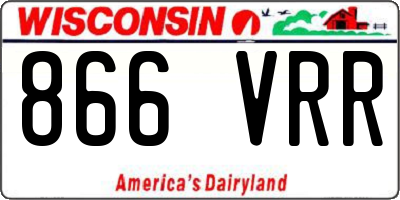 WI license plate 866VRR
