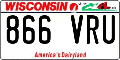 WI license plate 866VRU