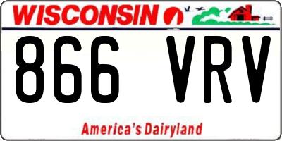 WI license plate 866VRV