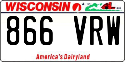 WI license plate 866VRW