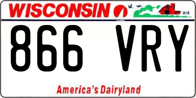 WI license plate 866VRY