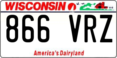 WI license plate 866VRZ