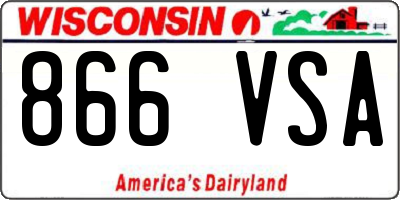 WI license plate 866VSA