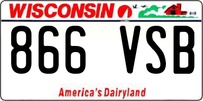 WI license plate 866VSB