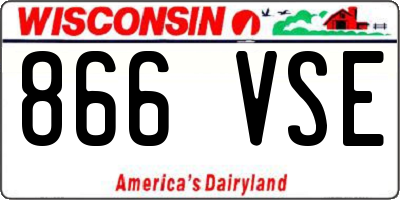WI license plate 866VSE