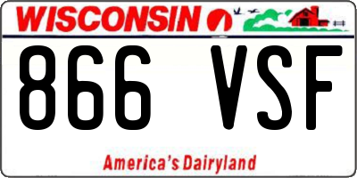 WI license plate 866VSF
