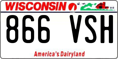 WI license plate 866VSH