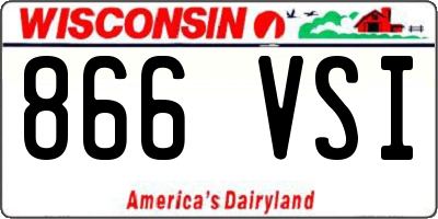 WI license plate 866VSI