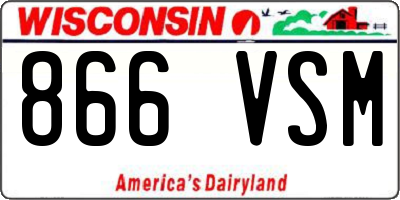 WI license plate 866VSM