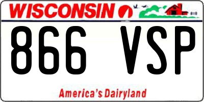 WI license plate 866VSP