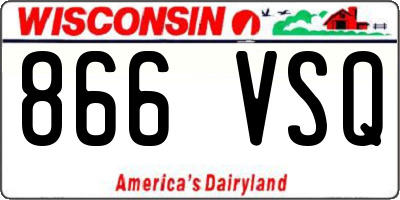 WI license plate 866VSQ