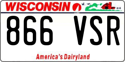 WI license plate 866VSR