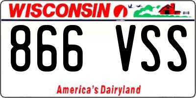 WI license plate 866VSS