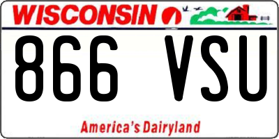 WI license plate 866VSU