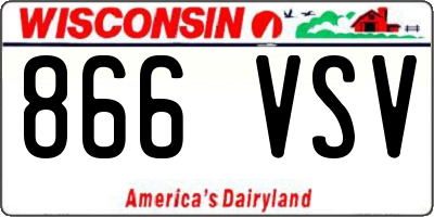 WI license plate 866VSV