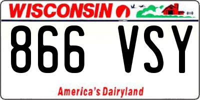 WI license plate 866VSY