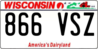 WI license plate 866VSZ