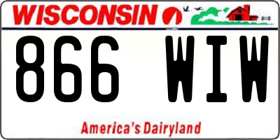 WI license plate 866WIW