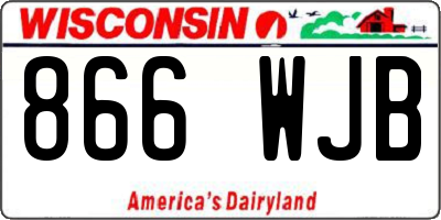 WI license plate 866WJB