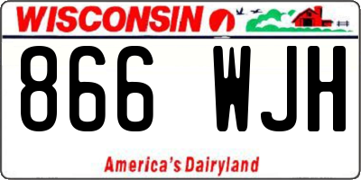 WI license plate 866WJH