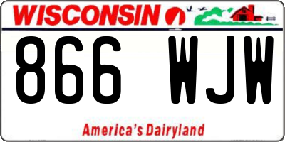 WI license plate 866WJW