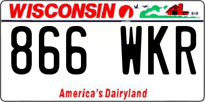 WI license plate 866WKR