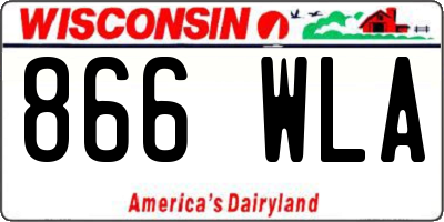 WI license plate 866WLA