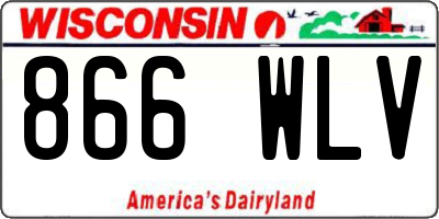 WI license plate 866WLV