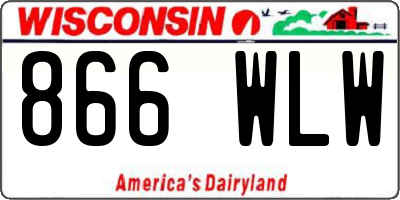 WI license plate 866WLW