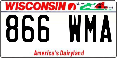 WI license plate 866WMA