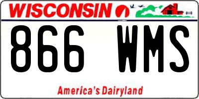 WI license plate 866WMS