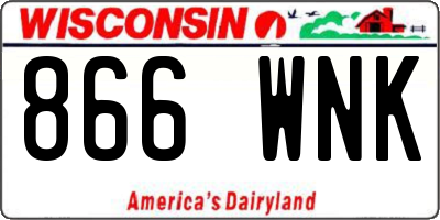 WI license plate 866WNK