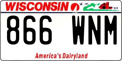 WI license plate 866WNM