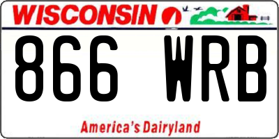 WI license plate 866WRB