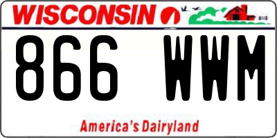 WI license plate 866WWM
