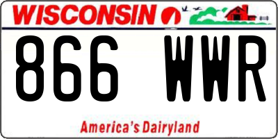 WI license plate 866WWR