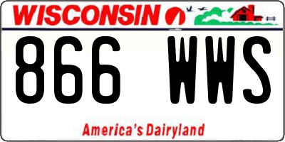 WI license plate 866WWS