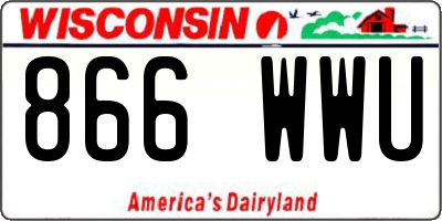 WI license plate 866WWU