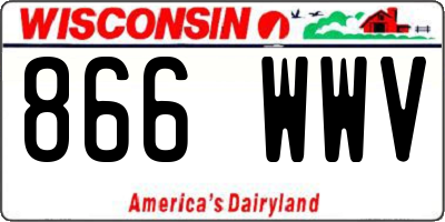 WI license plate 866WWV