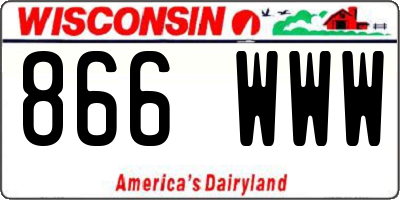 WI license plate 866WWW