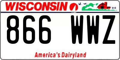 WI license plate 866WWZ