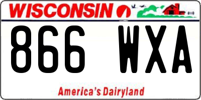 WI license plate 866WXA